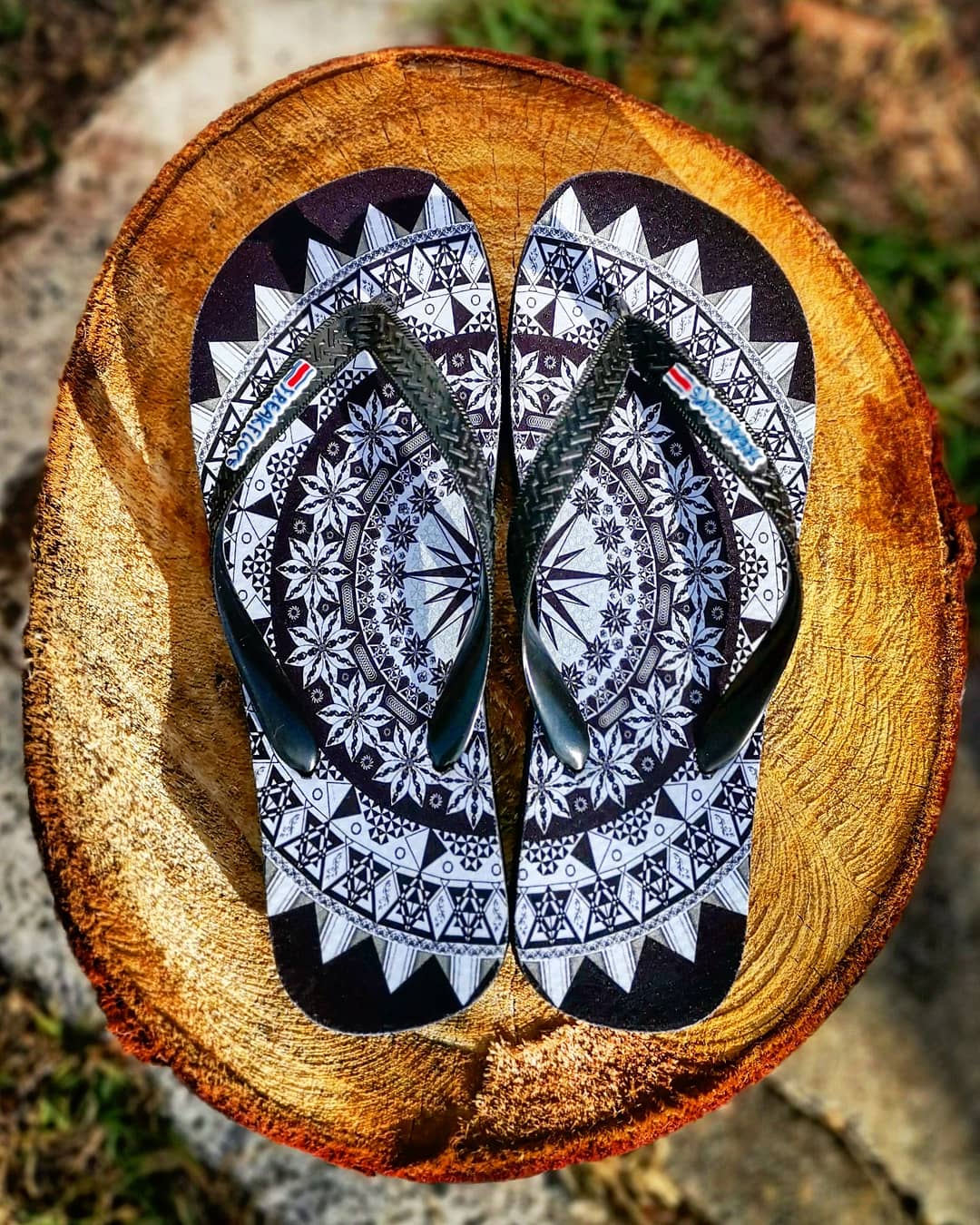 Sandalias Mosaico Negro