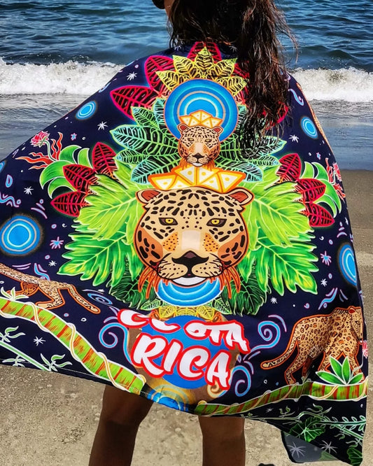 Manta de playa Jaguar Nocturno