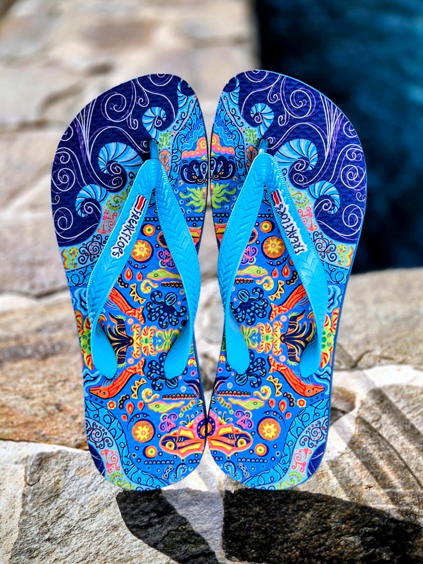 <tc>CARIBBEAN BLUE FLIP FLOPS</tc>
