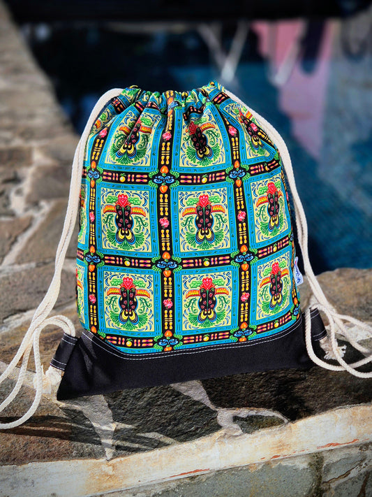 <tc>CARIBBEAN BLUE STRING BAG</tc>