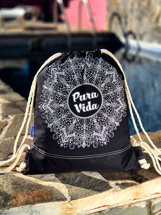 Mochila Flor Negra