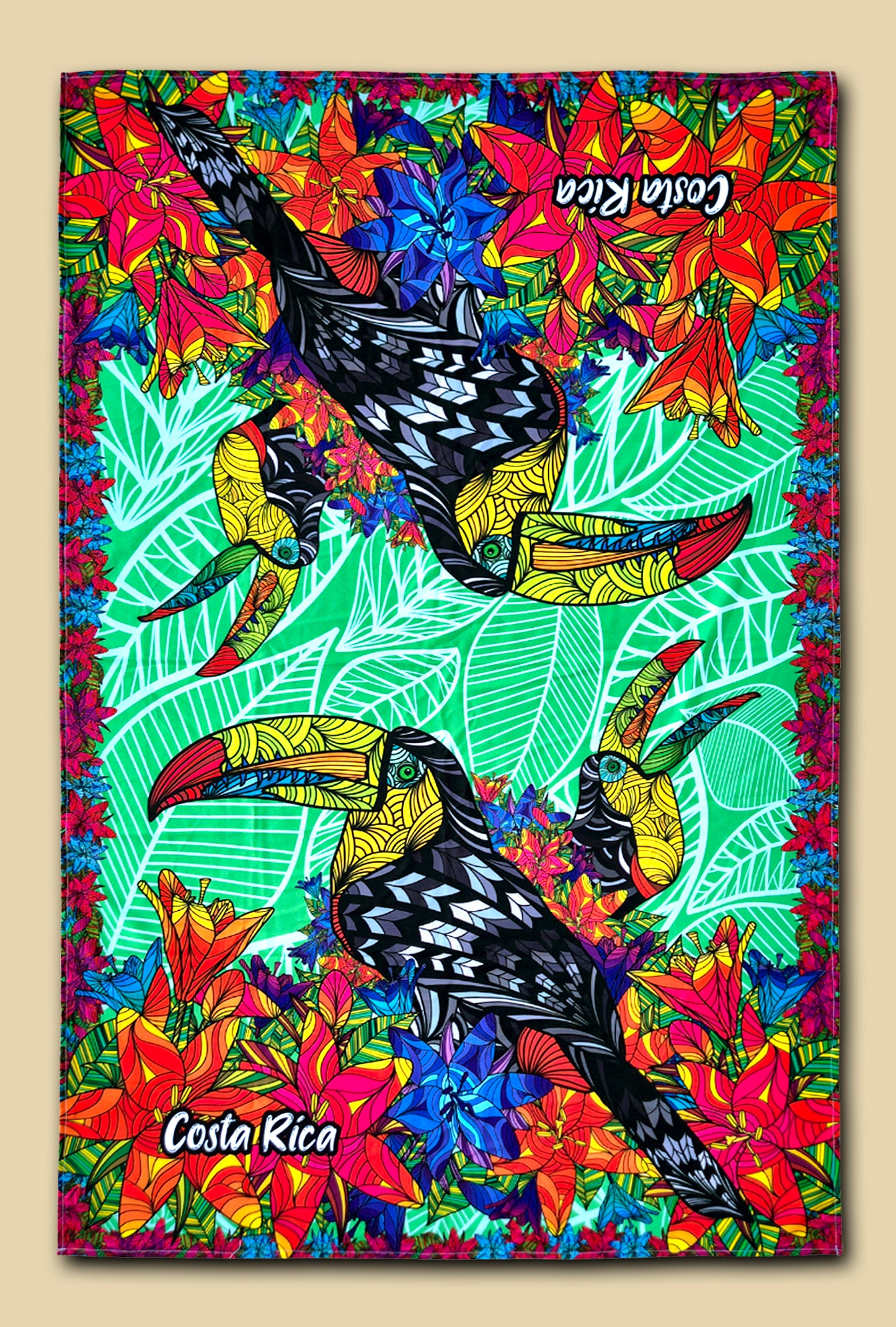 Manta de playa Tucanes